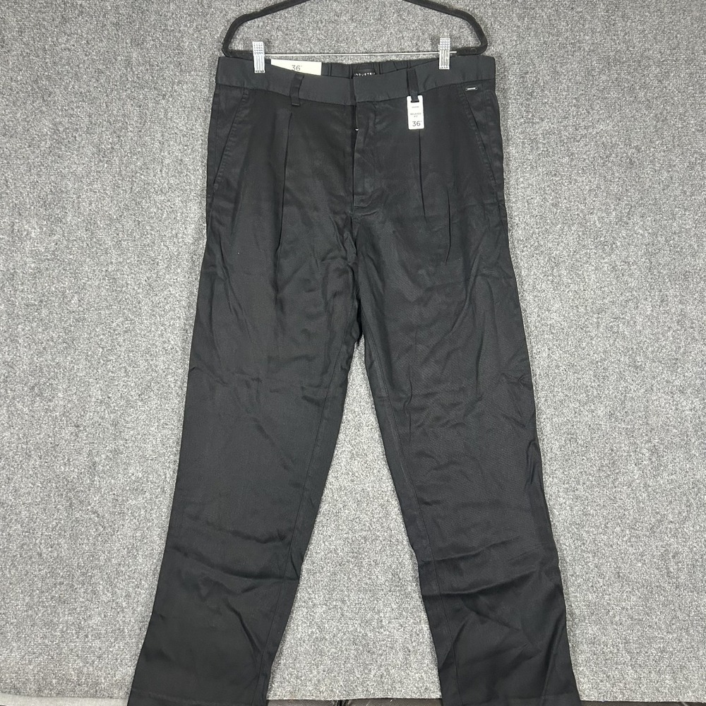 NWT Industrie Black relaxed fit the albany pants chino men's 36 #3087